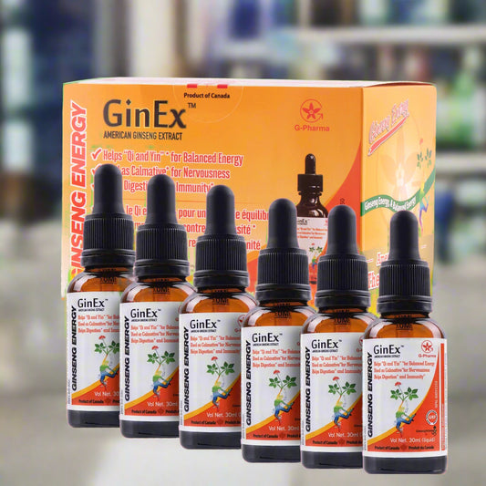GinEx® 西洋蔘黑膏滋滴劑 (30毫升x6盒)