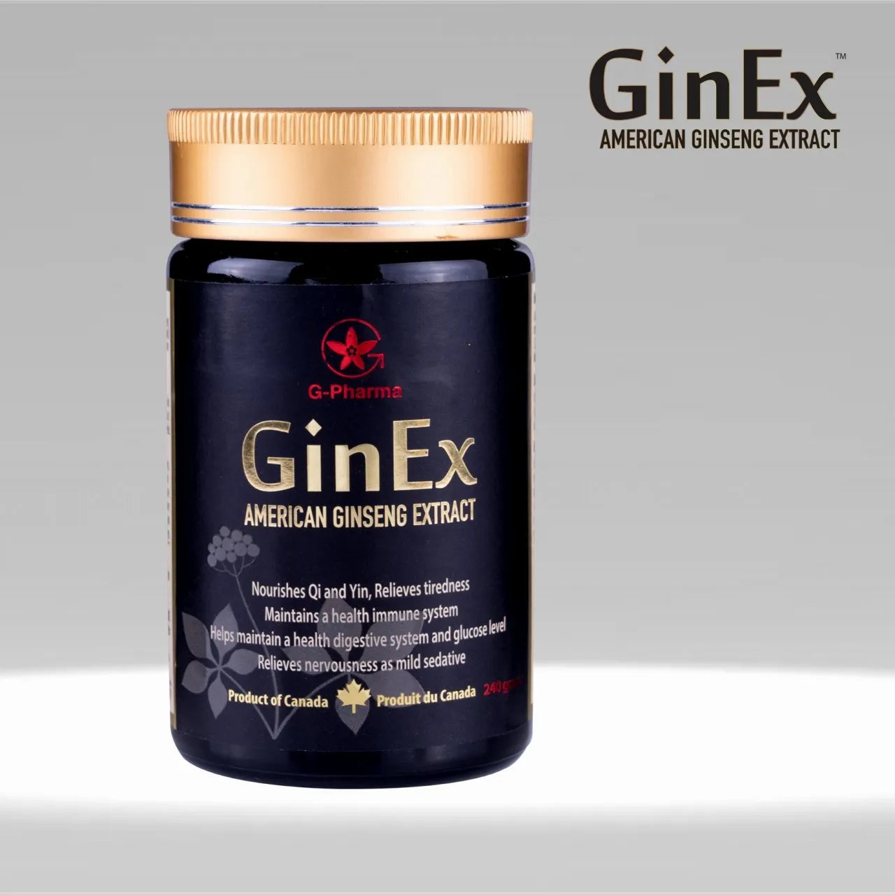 GinEx® 240克 西洋参黑膏滋®（纯西洋参膏）