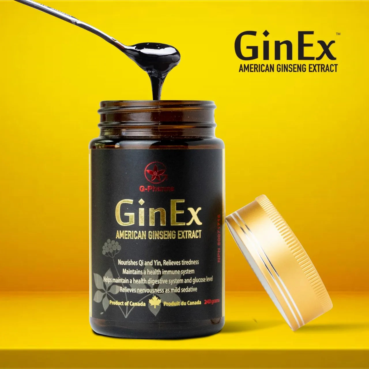 GinEx® 240克 西洋参黑膏滋®（纯西洋参膏）