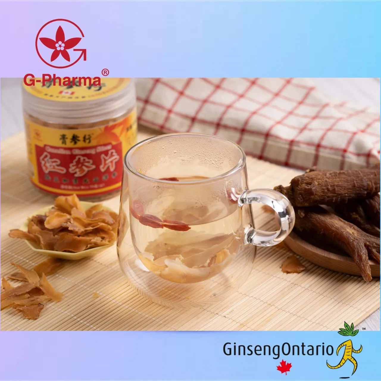 G-Pharma® American Ginseng thin slices (red ginseng, 75g)