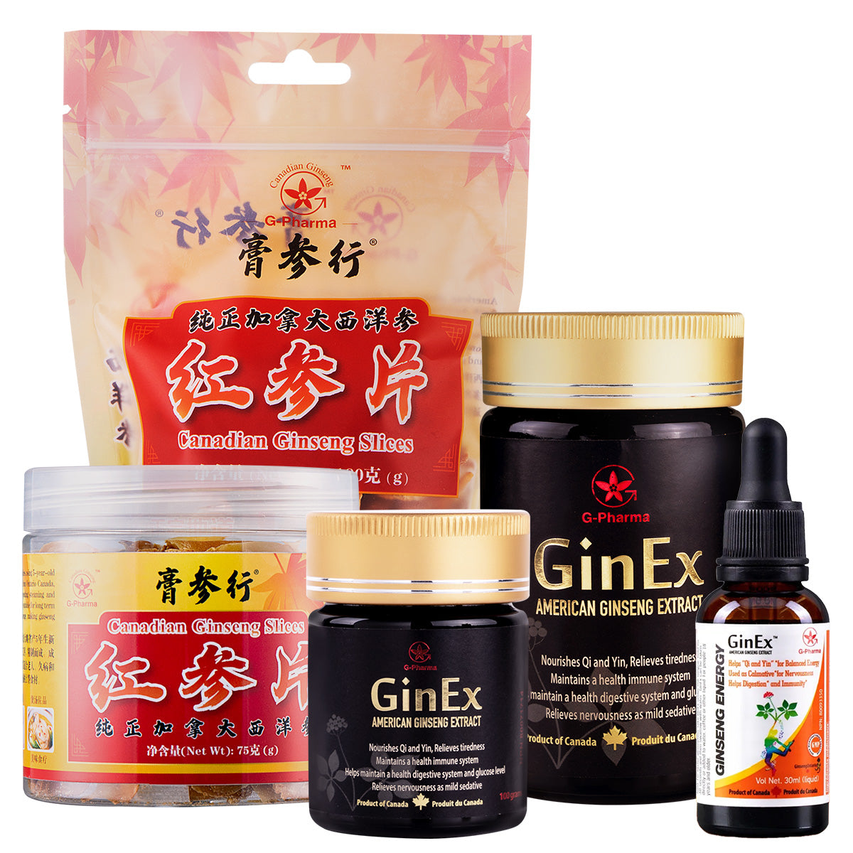 GinEx® 西洋参黑膏滋和西洋参片组合(大组和）