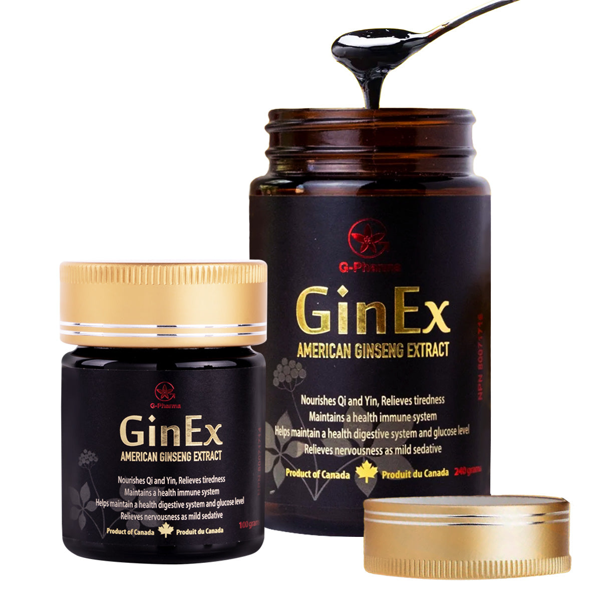 GinEx® 西洋蔘黑膏滋 (純膏劑-100g)